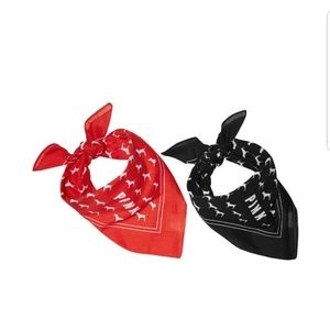 Victoria's Secret PINK Red & Black Bandana Dog Set